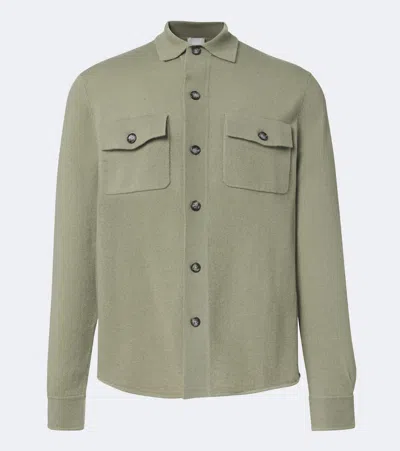 Allude Knitted Wool And Cashmere Shirt In Multi