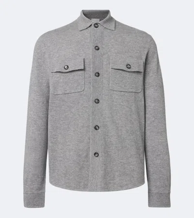 Allude Knitted Wool And Cashmere Shirt In Multi