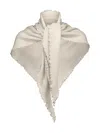 Allude Lettuce-edge Scarf In Neutral