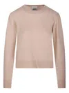 Allude Long-sleeve Cashmere Sweater In Pink