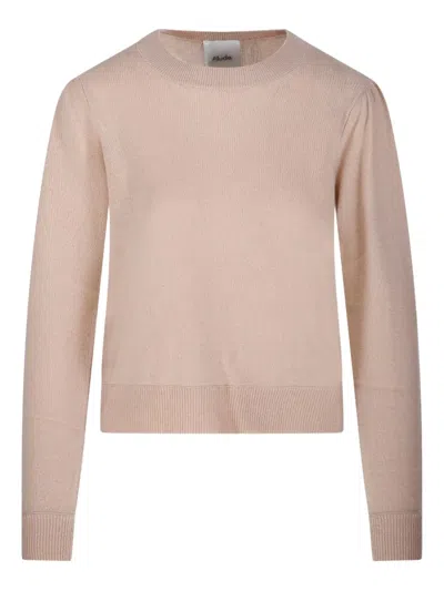 Allude Long-sleeve Cashmere Sweater In Pink