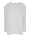Allude White Shirt With Boart Neckline In White