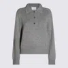 Allude Polo-neck Patch-pocket Sweater In Gray