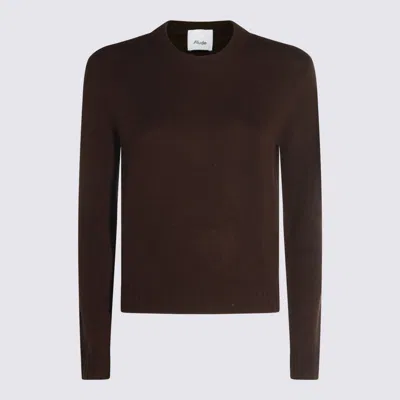 ALLUDE ALLUDE BROWN CASHMERE KNITWEAR