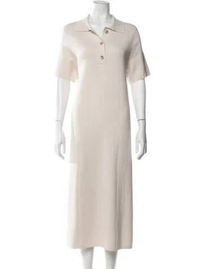 Pre-owned Allude Midi Length Dress In Neutrals