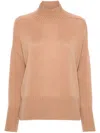 Allude Stand-neck Sweater In 褐色