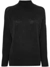 Allude Stand-neck Sweater In 黑色