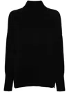 Allude Turtleneck In Wool And Cashmere In 黑色