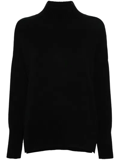 ALLUDE MOCK-NECK CASHMERE SWEATER