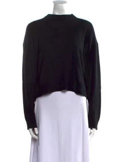 Pre-owned Allude Mock Neck Sweater In Black