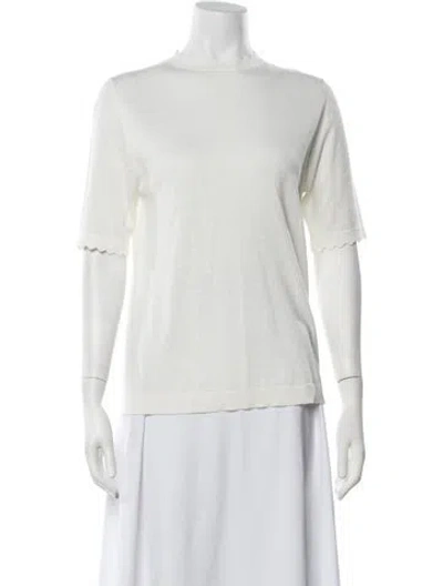 Pre-owned Allude Mock Neck Sweater W/ Tags In Neutrals