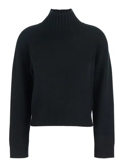 Allude Mockneck Cashmere Pull In Blue