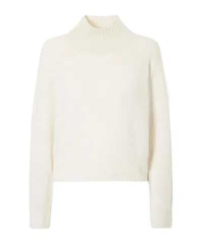 Allude Mock-neck Cashmere Sweater In Neutral