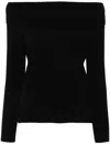 Allude Off-shoulder Sweater In Black