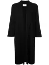 Allude Open Front Cardi-coat In Black