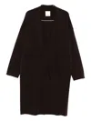 Allude Open-front Coat In Black