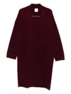 Allude Open-front Coat In Red