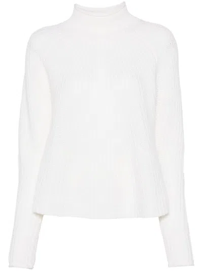 Allude Open-knit Jumper In White