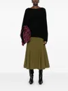 Allude Open-knit Sweater In Black