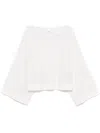 Allude Open-knit Sweater In White