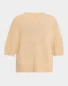 Allude Open-knit Wool Cashmere Sweater In Macadamia