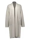 Allude Patch-pocket Knit Coat In Gray