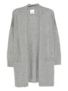 Allude Open Cardigan In Virgin Wool And Cashmere In Gray