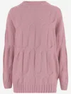 Allude Cashmere And Silk Cable Knit Sweater In Pink