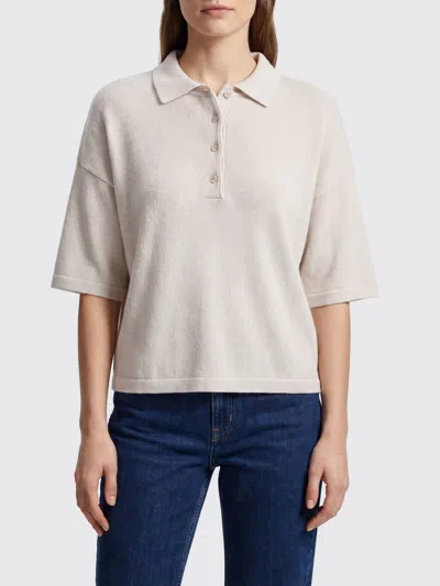 Allude Polo Shirt Woman Color Yellow Cream In White