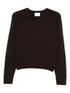 Allude Raglan-sleeve Sweater In Brown