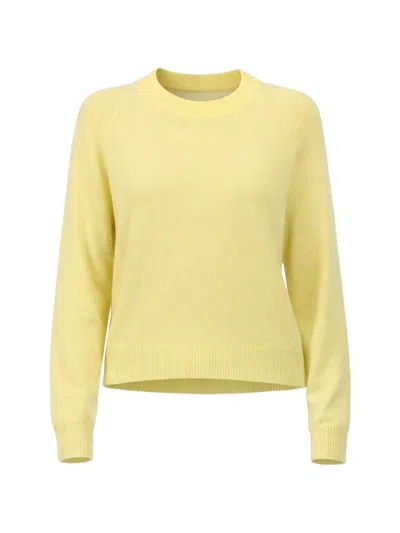 Allude Raglan Sleeve Sweater In Yellow