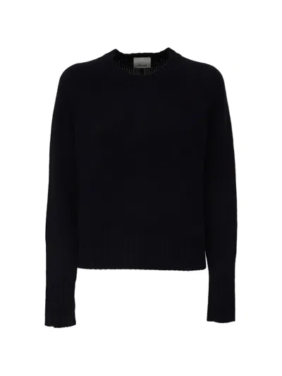 Allude Raglan-sleeve Sweater In Black