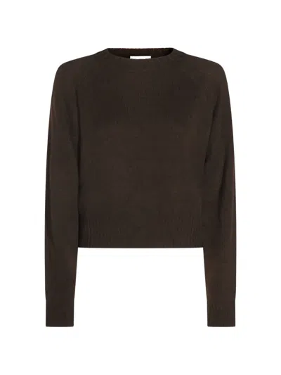 Allude Raglan-sleeve Sweater In Brown