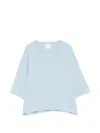 Allude Raw-cut T-shirt In Blue