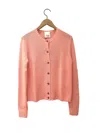 Allude Rd Cardigan In Strawberry In Red