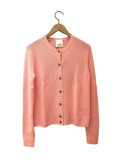 Allude Rd Cardigan In Strawberry In Red