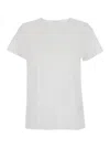 Allude White Crewneck T-shirt In White