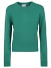 Allude Cashmere Sweater With Ribbed Edging In Green
