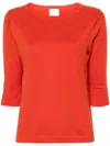 Allude Fine-knit Jumper In Red