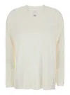 Allude White Sweater With V Neck In White