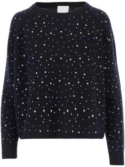 Allude Rhinestone-embellished Sweater In Schwarz