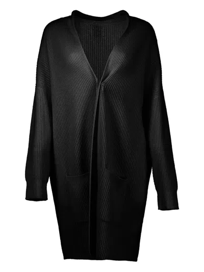 Allude Rib-knit Cardigan In Black