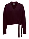 Allude Rib-knit Cardigan In Red