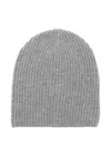 Allude Ribbed Beanie In Gray