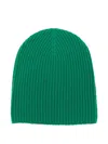 Allude Ribbed Beanie In Green