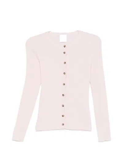 Allude Ribbed Cardigan In Neutral