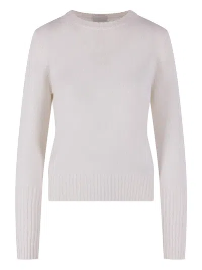 Allude Ribbed Cashmere Knit Sweater In Neutral