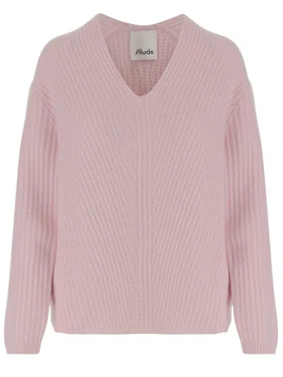 Allude Ribbed Cashmere Pullover