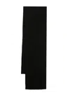 Allude Ribbed Cashmere Silk-blend Scarf In Black