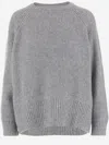 Allude Ribbed Cashmere Sweater In Grey